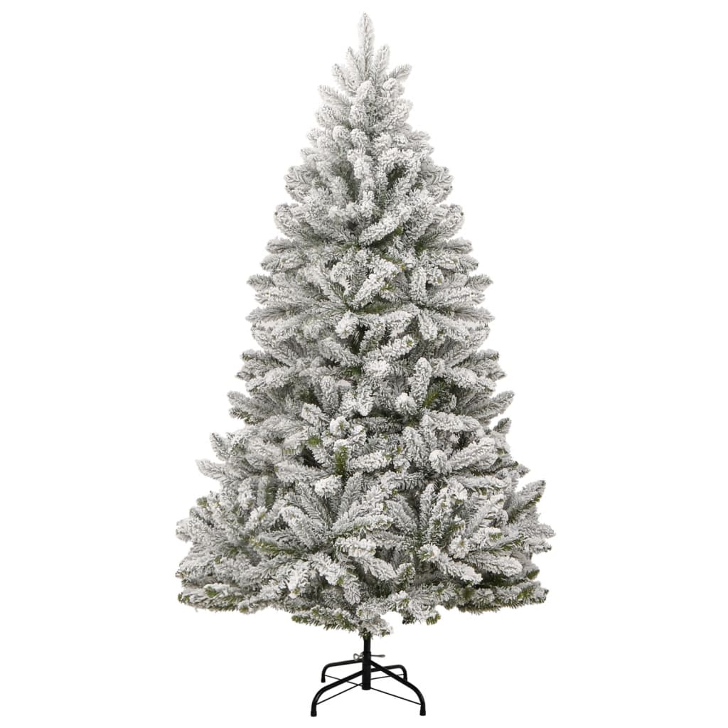 vidaXL Sapin de Noël Artificiel Pliant Enneigé 210 cm