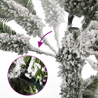 vidaXL Künstlicher Weihnachtsbaum Klappbar Beschneit 270 cm