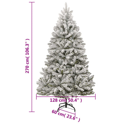 vidaXL Künstlicher Weihnachtsbaum Klappbar Beschneit 270 cm