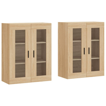 vidaXL Armoires murales 2 pcs Chêne Sonoma Bois d'ingénierie