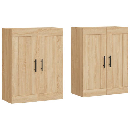 vidaXL Armoires murales 2 pcs Chêne Sonoma Bois d'ingénierie