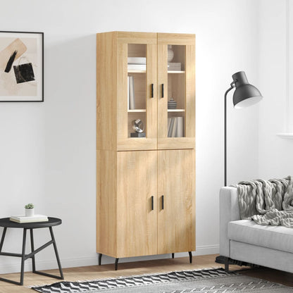 vidaXL Vaisselier chêne Sonoma 69,5x34x180 cm Aggloméré
