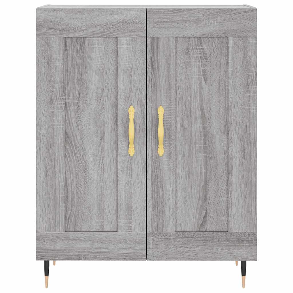 Highboard Grau Sonoma 69,5x34x180 cm Holzwerkstoff