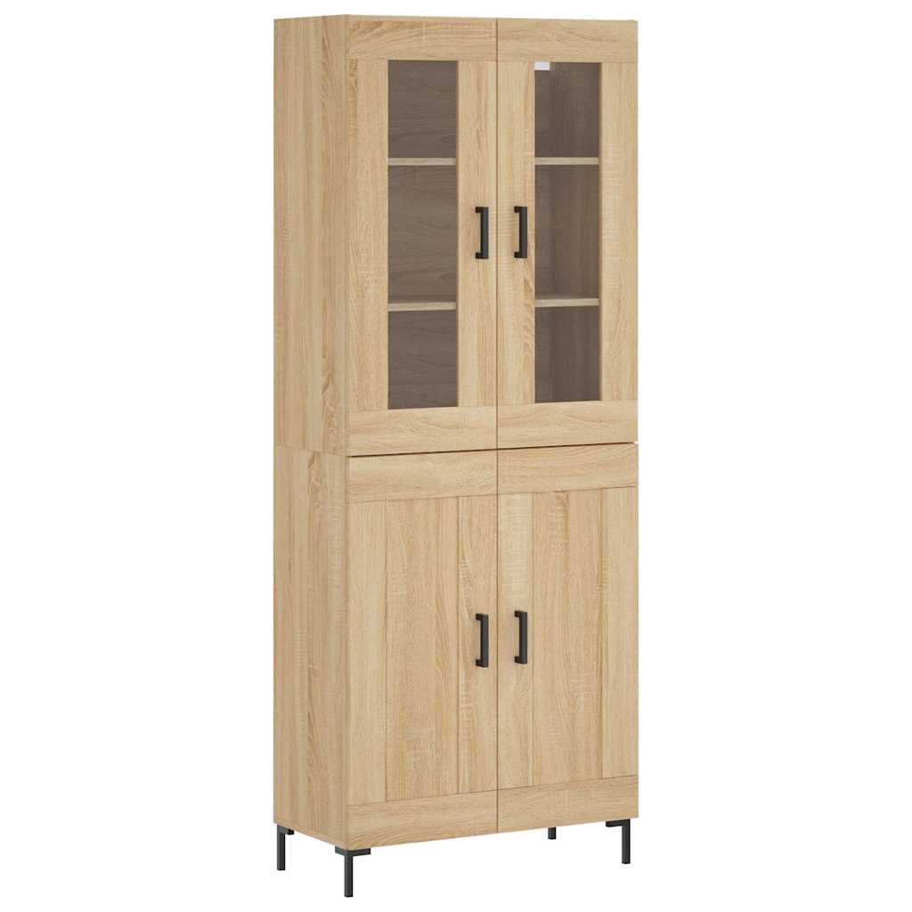 Highboard Sonoma-Eiche 69,5x34x180 cm Holzwerkstoff