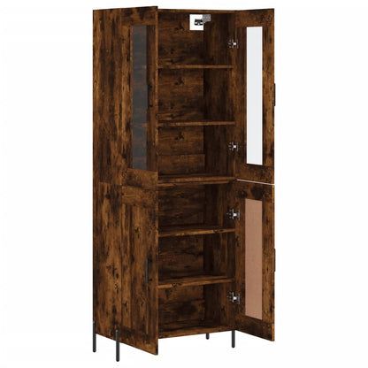 vidaXL Highboard Räuchereiche 69,5x34x180 cm Holzwerkstoff