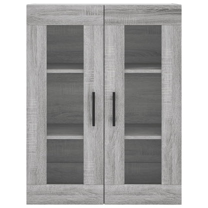 vidaXL Highboard gris Sonoma 69,5x34x180 cm en bois d'ingénierie