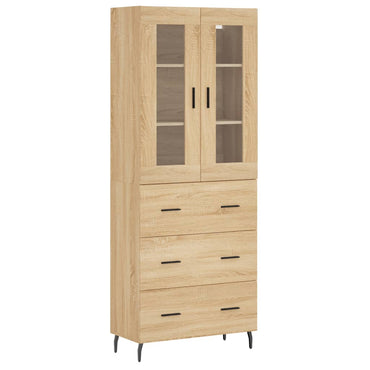 vidaXL Vaisselier chêne Sonoma 69,5x34x180 cm Aggloméré