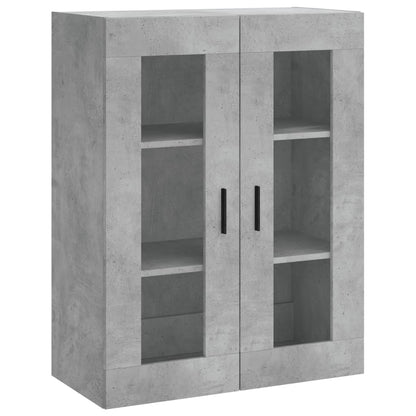 vidaXL Bahut gris béton 69,5x34x180 cm Aggloméré