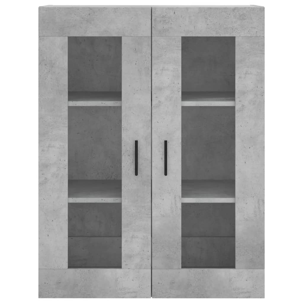 vidaXL Bahut gris béton 69,5x34x180 cm Aggloméré