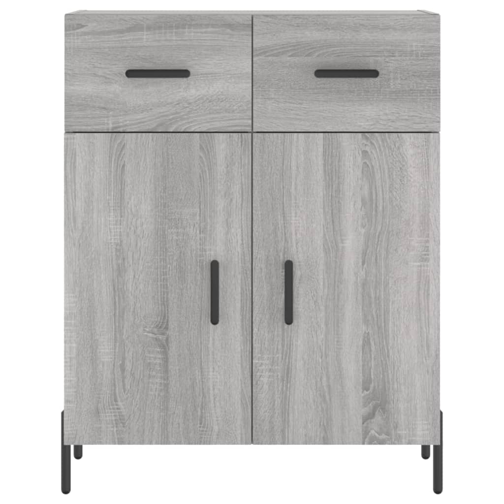 Highboard Grau Sonoma 69,5x34x180 cm Holzwerkstoff