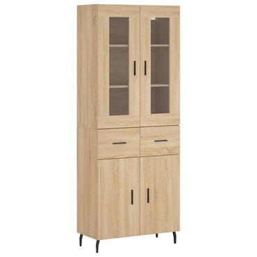 vidaXL Vaisselier chêne Sonoma 69,5x34x180 cm Aggloméré