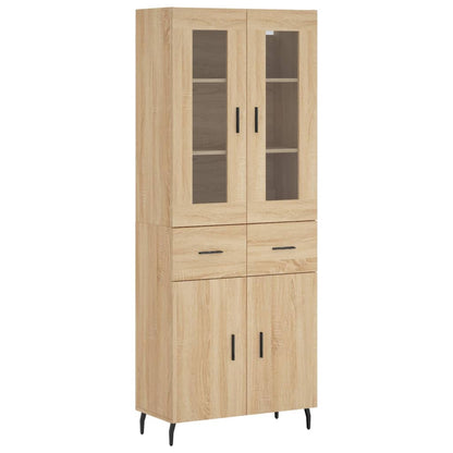 vidaXL Vaisselier chêne Sonoma 69,5x34x180 cm Aggloméré