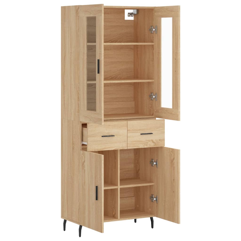 vidaXL Vaisselier chêne Sonoma 69,5x34x180 cm Aggloméré
