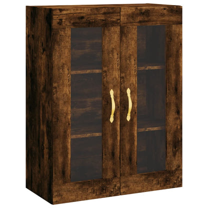 vidaXL Bahut chêne fumé 69,5x34x180 cm Bois d'ingénierie