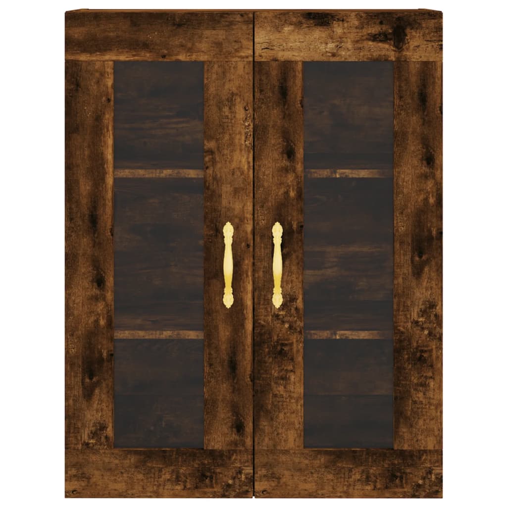 vidaXL Bahut chêne fumé 69,5x34x180 cm Bois d'ingénierie