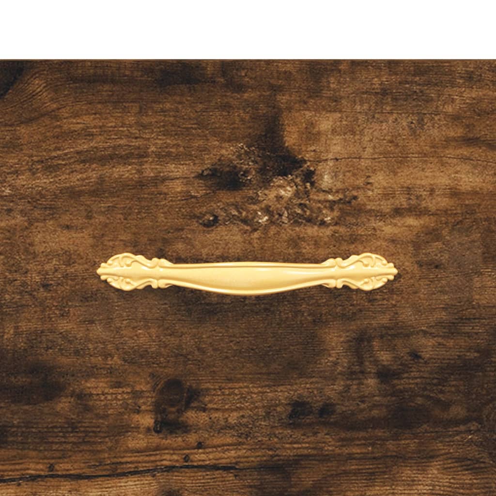 vidaXL Bahut chêne fumé 69,5x34x180 cm Bois d'ingénierie