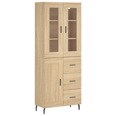 vidaXL Vaisselier chêne Sonoma 69,5x34x180 cm Aggloméré