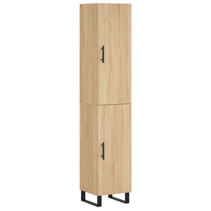 Highboard vidaXL chêne Sonoma 34,5x34x180 cm Aggloméré
