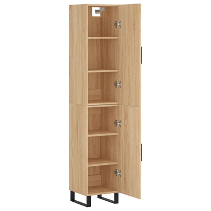 Highboard vidaXL chêne Sonoma 34,5x34x180 cm Aggloméré