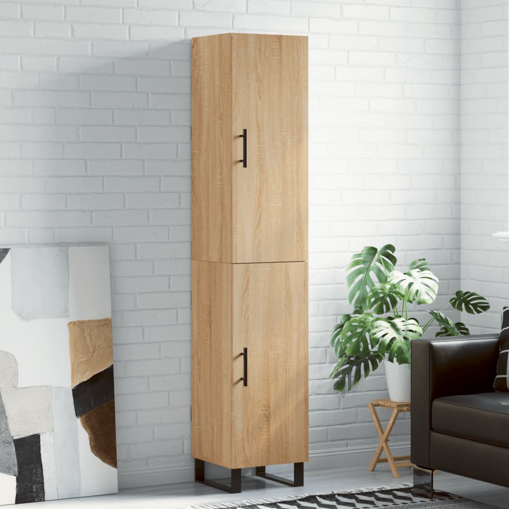 Highboard vidaXL chêne Sonoma 34,5x34x180 cm Aggloméré