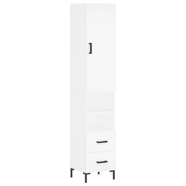 vidaXL Highboard Weiß 34,5x34x180 cm Holzwerkstoff