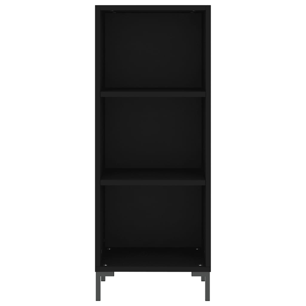 vidaXL Highboard Schwarz 34,5x34x180 cm Holzwerkstoff