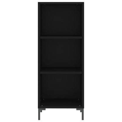 vidaXL Highboard Schwarz 34,5x34x180 cm Holzwerkstoff