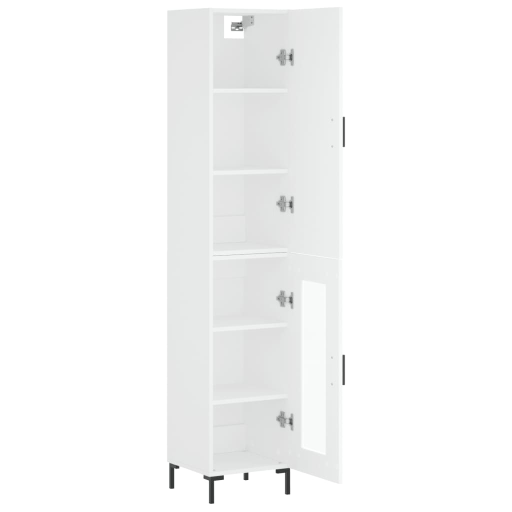 vidaXL Highboard Weiß 34,5x34x180 cm Holzwerkstoff
