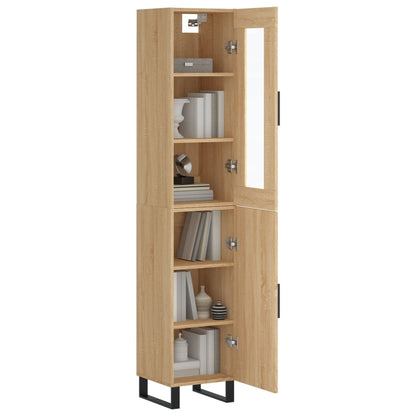 vidaXL Highboard Sonoma-Eiche 34,5x34x180 cm Holzwerkstoff