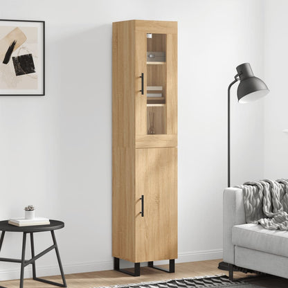 vidaXL Highboard Sonoma-Eiche 34,5x34x180 cm Holzwerkstoff