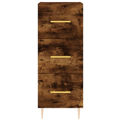 vidaXL Highboard Räuchereiche 34,5x34x180 cm Holzwerkstoff