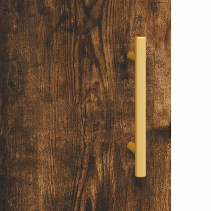 vidaXL Highboard Räuchereiche 34,5x34x180 cm Holzwerkstoff
