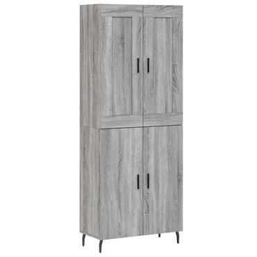 vidaXL Highboard gris Sonoma 69,5x34x180 cm en bois d'ingénierie
