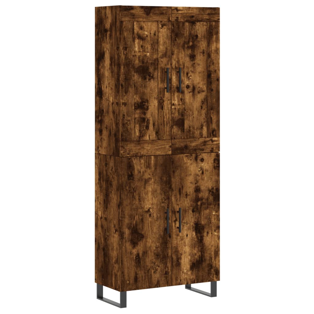 vidaXL Highboard Räuchereiche 69,5x34x180 cm Holzwerkstoff