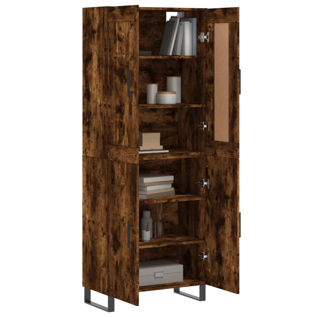 vidaXL Highboard Räuchereiche 69,5x34x180 cm Holzwerkstoff