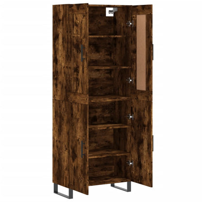 vidaXL Highboard Räuchereiche 69,5x34x180 cm Holzwerkstoff