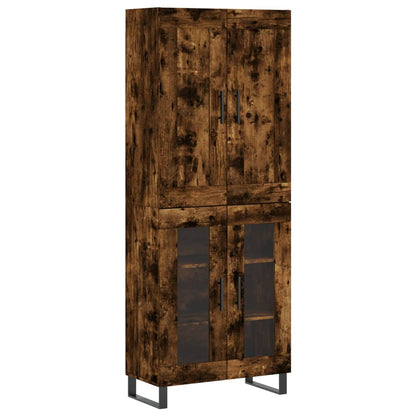 vidaXL Highboard Räuchereiche 69,5x34x180 cm Holzwerkstoff