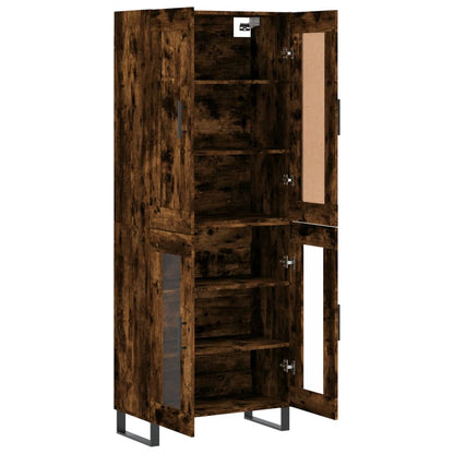 vidaXL Highboard Räuchereiche 69,5x34x180 cm Holzwerkstoff