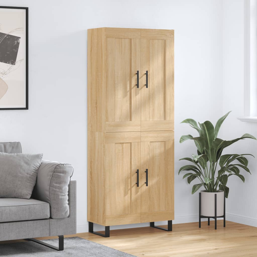 vidaXL Vaisselier chêne Sonoma 69,5x34x180 cm Aggloméré