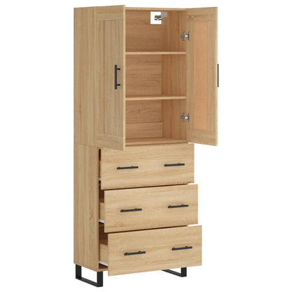 vidaXL Vaisselier chêne Sonoma 69,5x34x180 cm Aggloméré