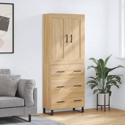 vidaXL Vaisselier chêne Sonoma 69,5x34x180 cm Aggloméré