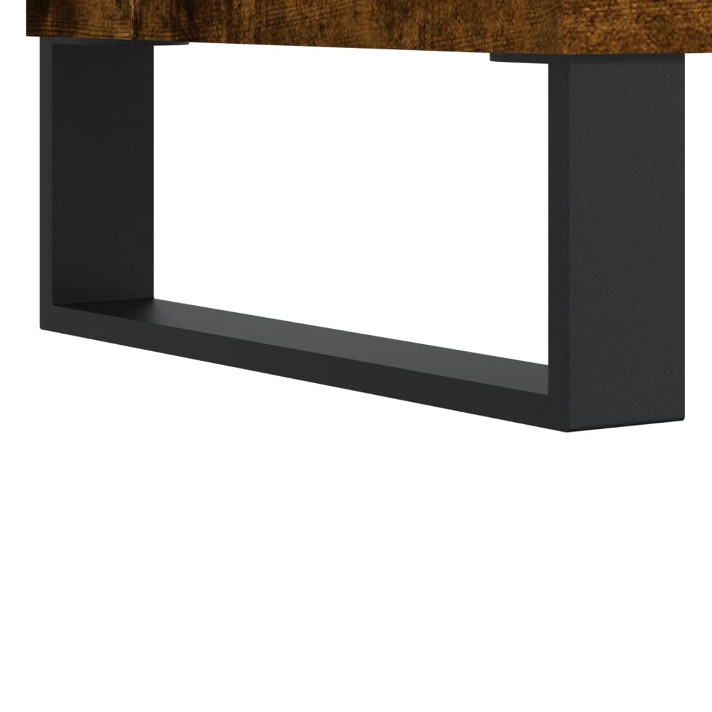 vidaXL Highboard Chêne fumé 69,5x34x180 cm Bois d'ingénierie