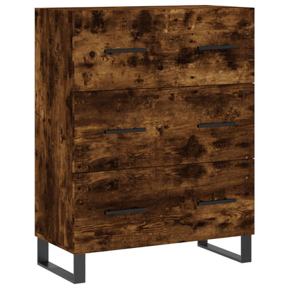 vidaXL Highboard Chêne fumé 69,5x34x180 cm Bois d'ingénierie