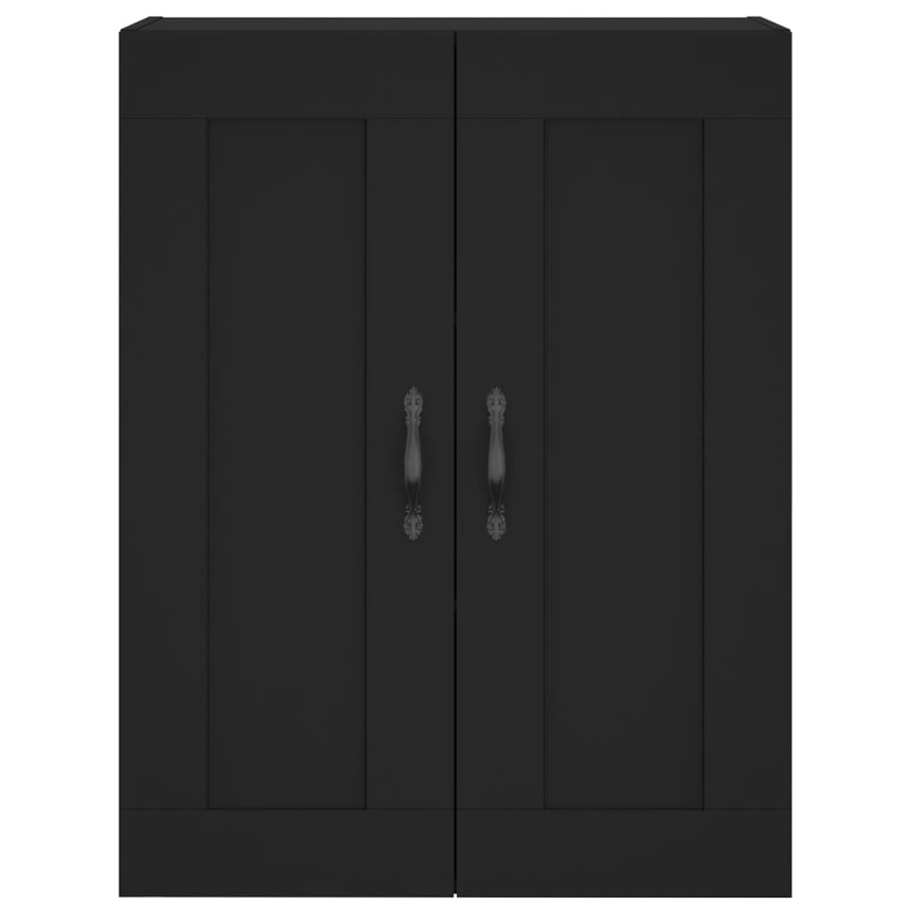 vidaXL Highboard noir 69,5x34x180 cm Bois d'ingénierie