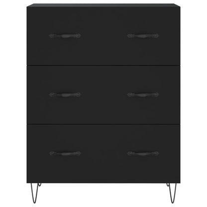 vidaXL Highboard noir 69,5x34x180 cm Bois d'ingénierie