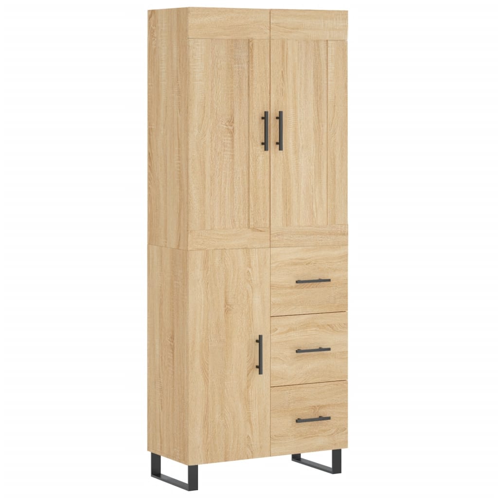 vidaXL Vaisselier chêne Sonoma 69,5x34x180 cm Aggloméré