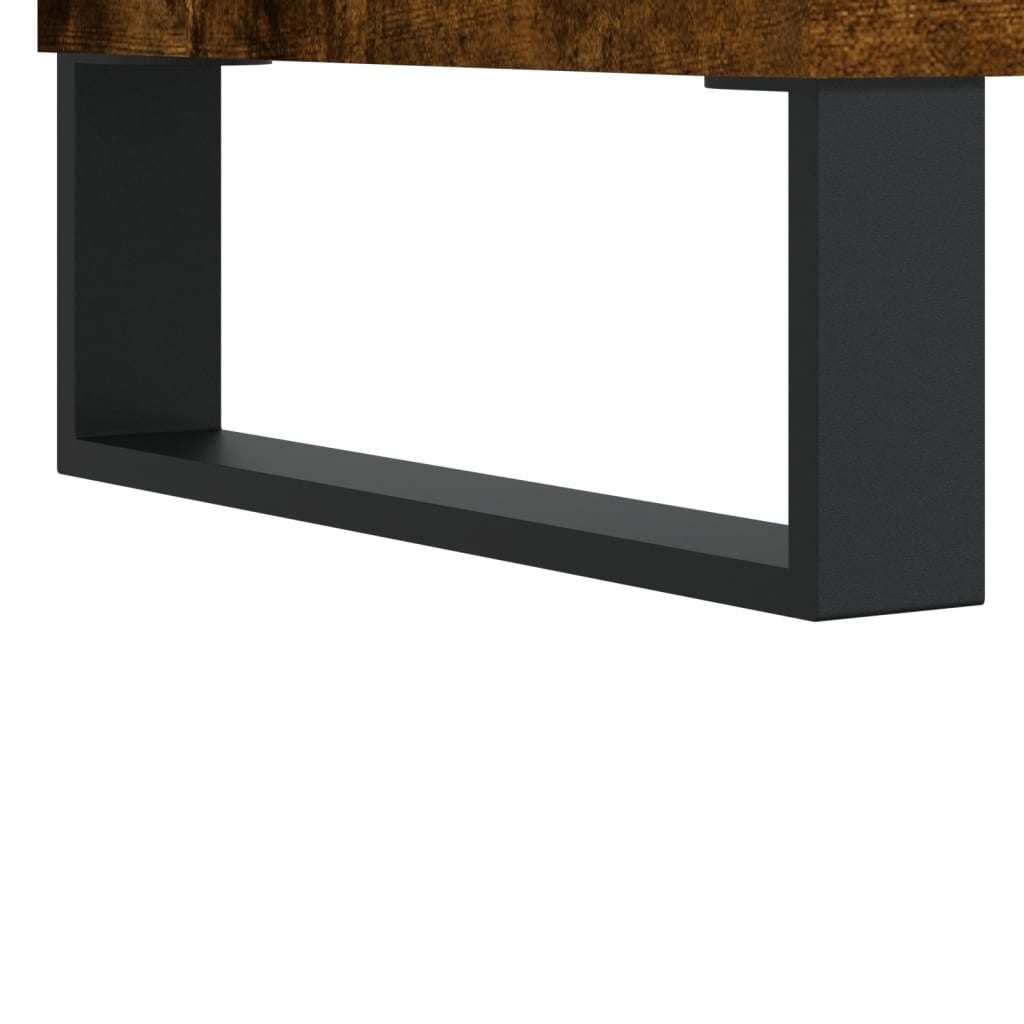 vidaXL Highboard Chêne Fumé 69,5x34x180 cm Bois d'ingénierie