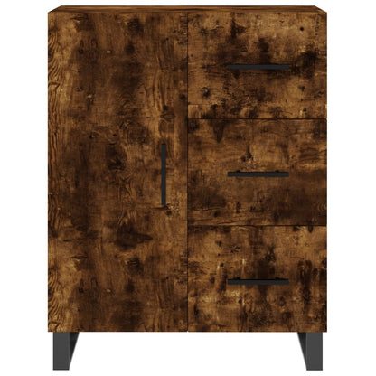 vidaXL Highboard Chêne Fumé 69,5x34x180 cm Bois d'ingénierie