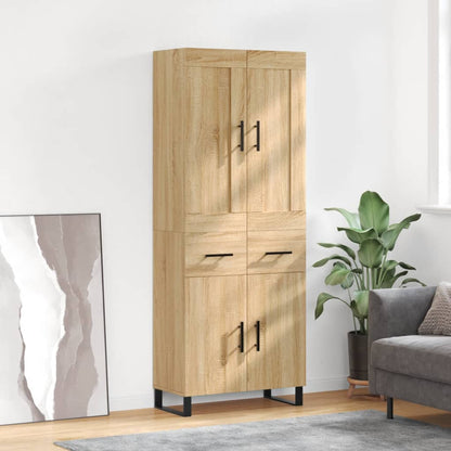 vidaXL Vaisselier chêne Sonoma 69,5x34x180 cm Aggloméré
