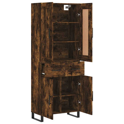 vidaXL Highboard Räuchereiche 69,5x34x180 cm Holzwerkstoff
